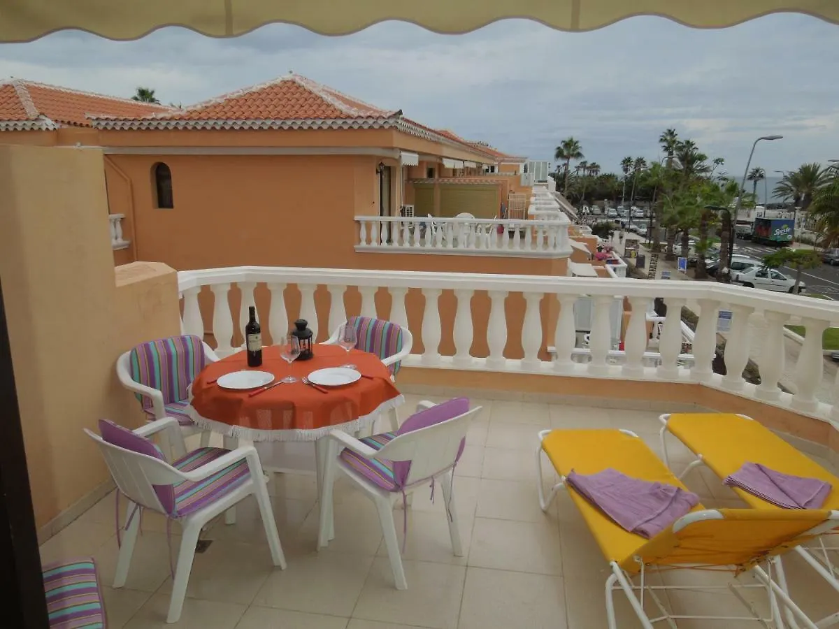 Beachfront-Apartment Las Vistas 1 With Sea-View, Heated, Pool, Wifi, Sat-Tv Arona